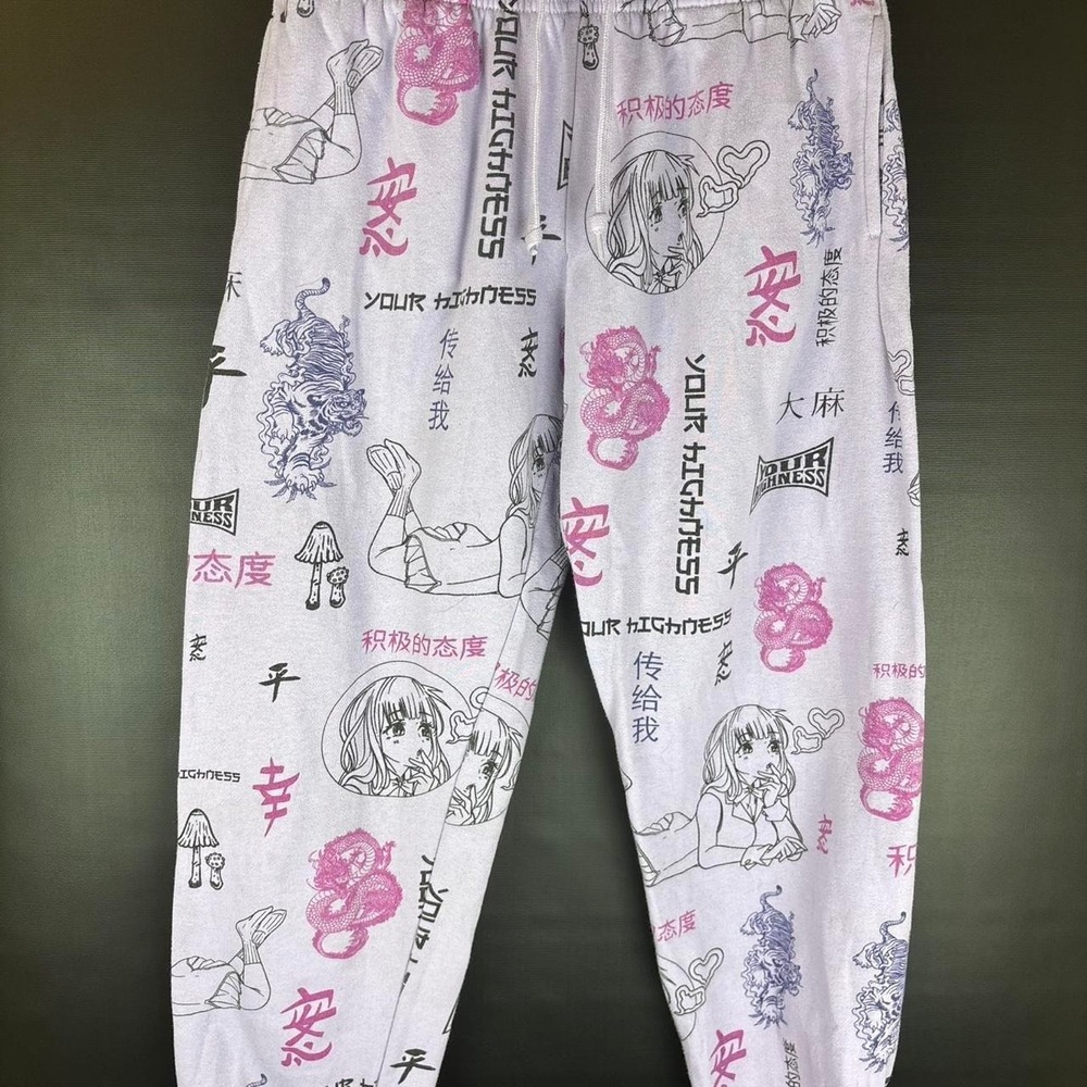 Womens Your Highness purple/pink anime pajama pants